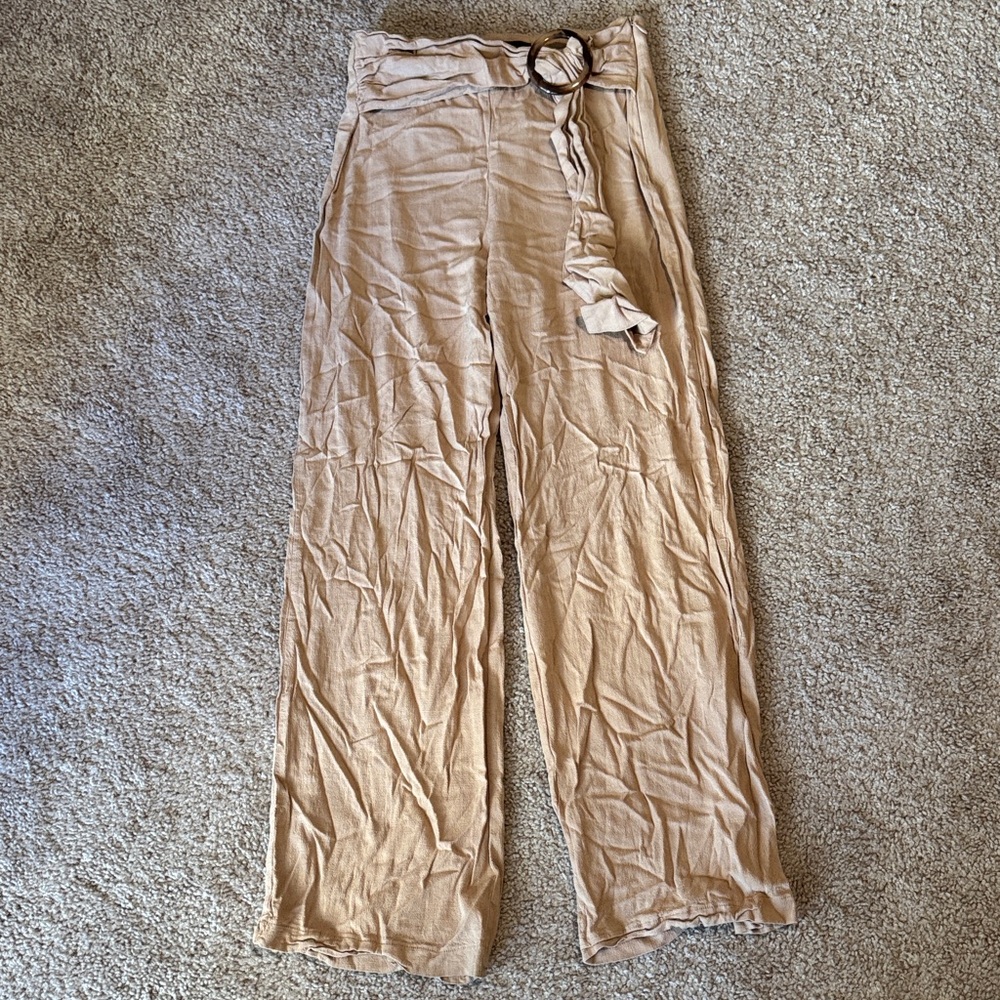 Forever 21 Beige Pleated Pants